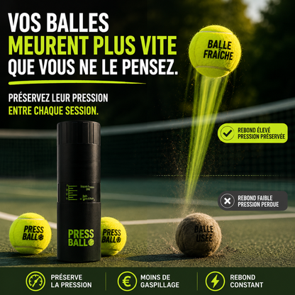 PressBall™ Classic — Pressuriseur manuel pour balles de tennis & padel