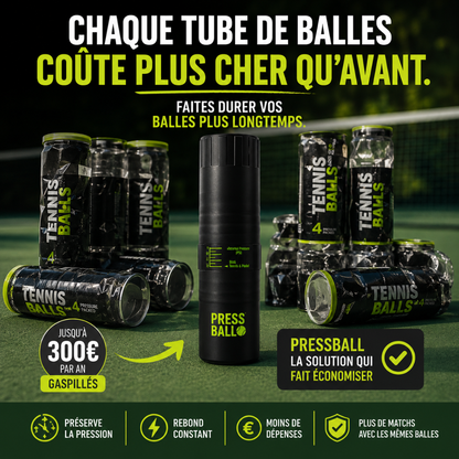 PressBall™ Classic — Pressuriseur manuel pour balles de tennis & padel