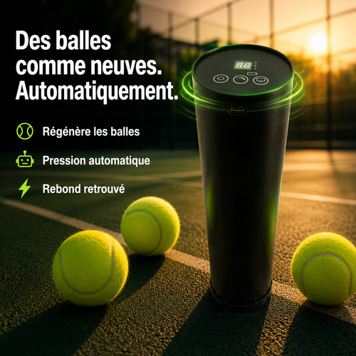 PressBall Pro — pressuriseur électrique automatique de balles