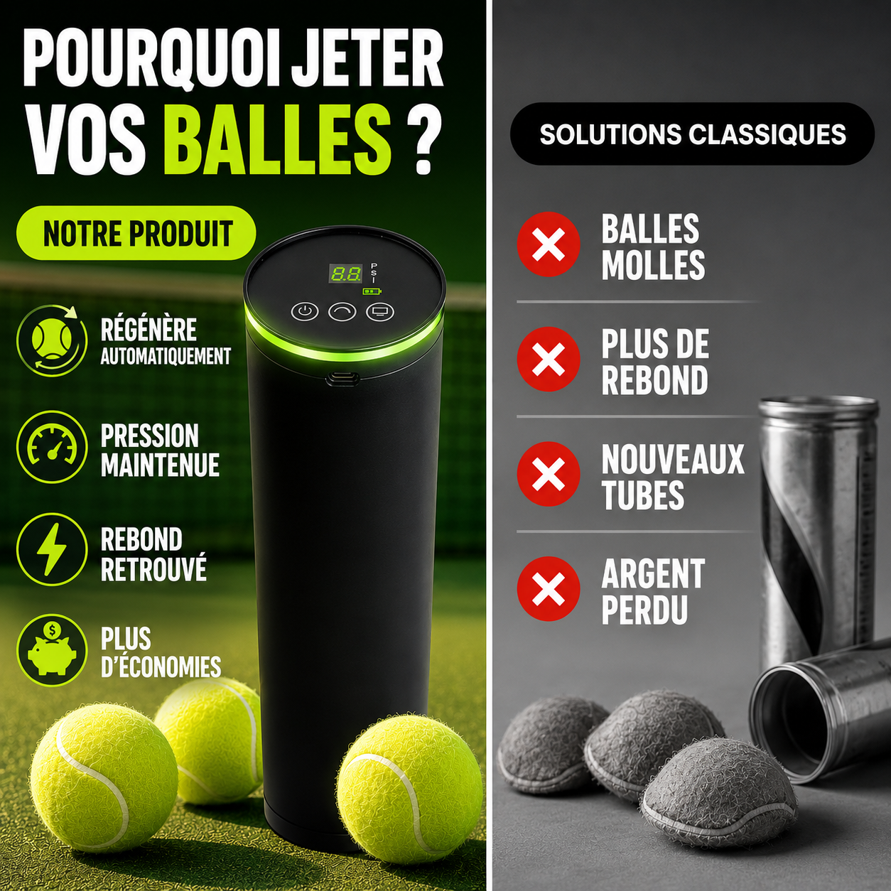PressBall Pro — affichage PSI en temps réel
